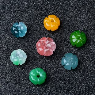 玉髓西瓜晶珠隔珠桶珠扁珠diy穿手链项链饰品文玩佛珠珠子配件