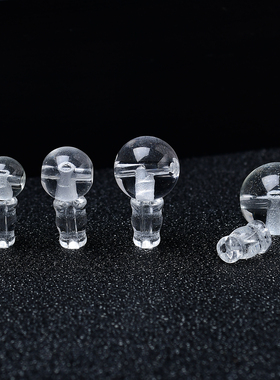 白水晶三通佛头佛塔DIY手链饰品配件圆珠合成白水晶散珠饰品材料
