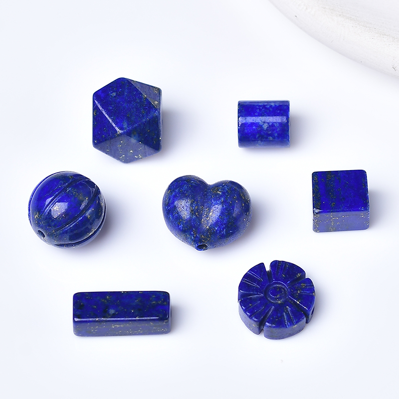 原矿青金石屁桃背云顶珠散珠金刚星月菩提佛珠手链文玩DIY配饰