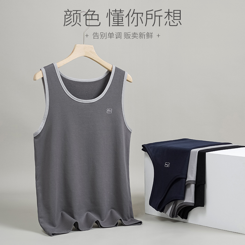 2024年新款背心睡衣男夏胖子特大码200斤青年单件上衣无袖纯棉5XL