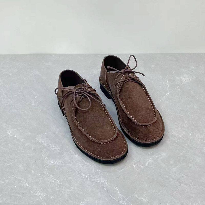 超舒适简约系带休闲乐福鞋真皮圆头平底通勤百搭深口单鞋女,女鞋,深口单鞋,淘宝优惠券,粉丝福利购,淘宝优惠卷