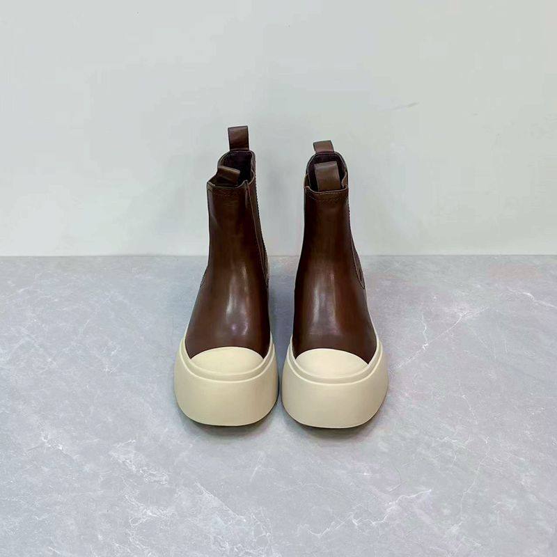 孤码35 ~秋冬真皮切尔西靴松糕底通勤套筒高帮休闲牛皮烟筒靴,女鞋,马丁靴,淘宝优惠券,粉丝福利购,淘宝优惠卷
