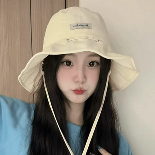 春夏季透气百搭渔夫帽子女一帽两用可变包包休闲遮阳盆帽马卡龙色