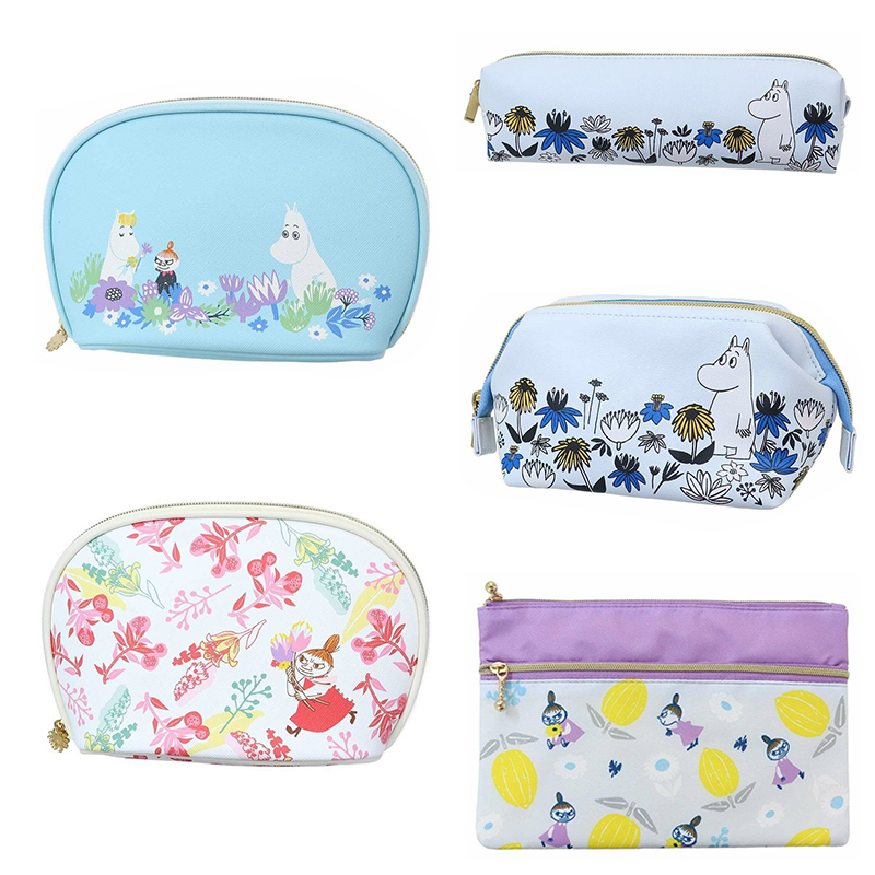 日本gakken姆明pu皮革笔袋