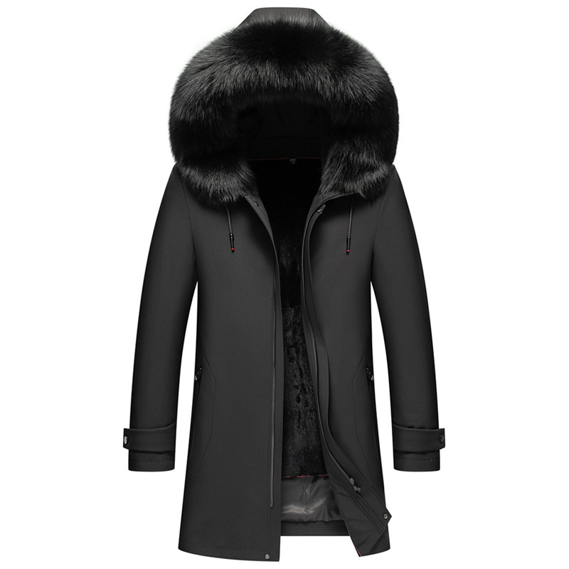 派克服男水貂内胆皮毛一体外套