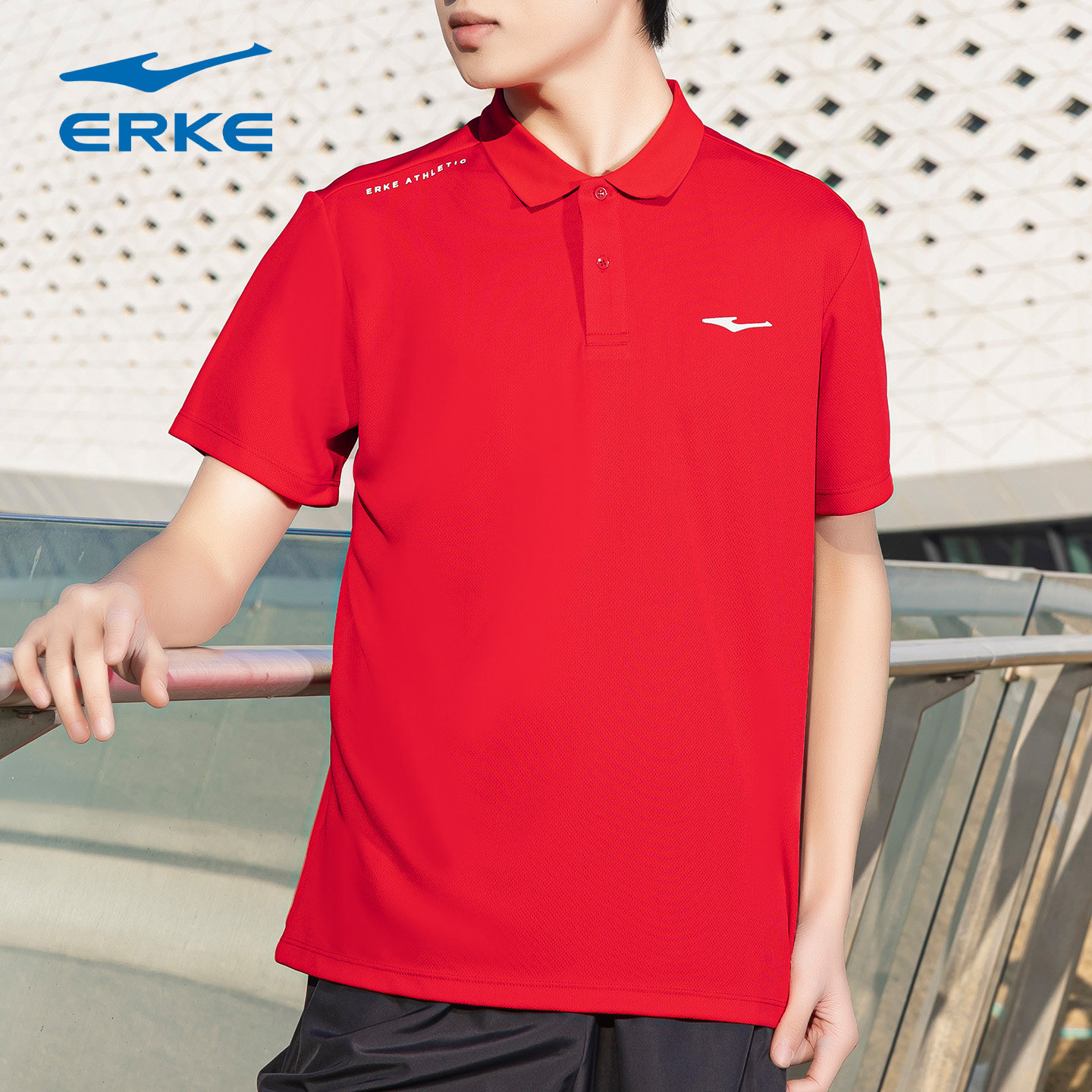 鸿星尔克本命年红色新年短袖男polo衫夏季透气速干网球男运动T恤,运动服/休闲服装,运动POLO衫,淘宝优惠券,粉丝福利购,淘宝优惠卷