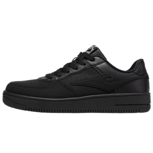 鸿星尔克黑色板鞋男2026新款休闲男鞋空军一号鞋子黑武士运动鞋男