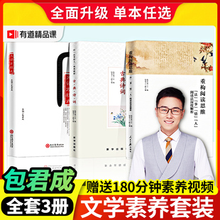 送视频文语方程式+古典诗词重构思维阅读法语文阅读写作有道精品课初中 包君成文学素养三件套 图书文语方程式 录播课小学语文作文