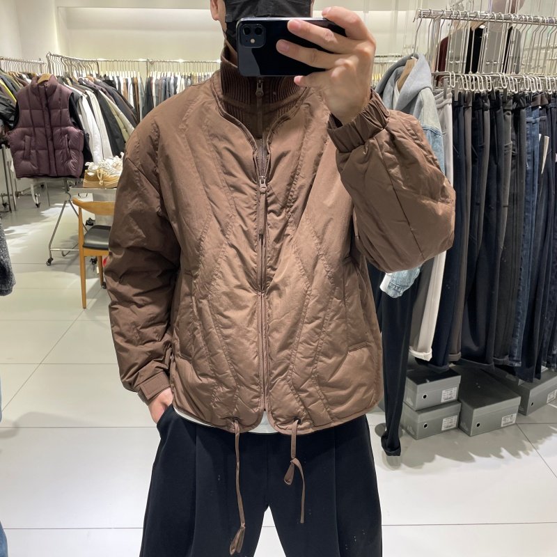 潮牌时尚宽松针织拼接假俩件立领羽绒服男冬季百搭保暖白鸭绒外套,男装,羽绒服,淘宝优惠券,粉丝福利购,淘宝优惠卷