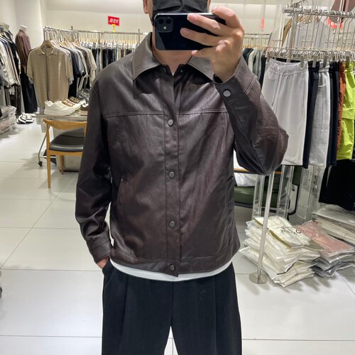 道森秋季PU皮夹克工装痞帅皮夹克