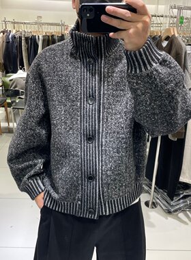 潮牌重磅加厚男士双面呢羊毛大衣