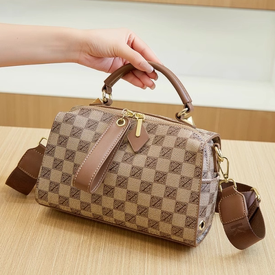 时尚包包斜跨女包新款2025潮手提波士顿包大容量百搭单肩包斜挎包