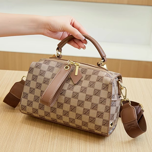 时尚包包斜跨女包新款2025潮手提波士顿包大容量百搭单肩包斜挎包