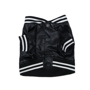 秋冬款狗狗衣服PU皮夹克法斗柴犬泰迪柯基拉布拉多金毛可定制