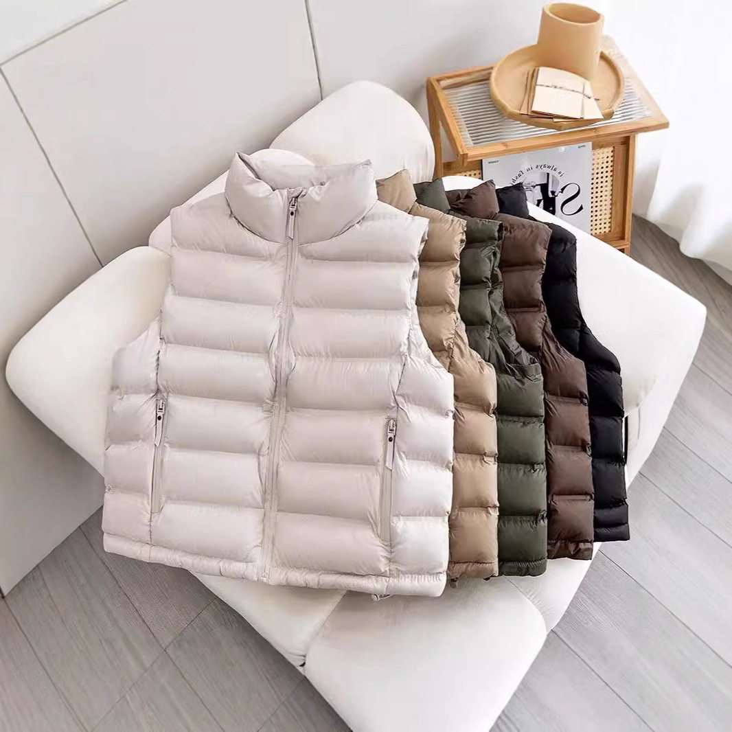 羽绒棉马甲女短款2025年秋冬新款轻薄坎肩背心百搭立领韩版直播