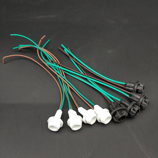 电动车摩托车雾灯座小灯泡坐T10/T13转向灯座插泡灯座前大灯雾灯