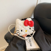 新款 单肩包菱格刺绣女宝宝可爱斜挎包卡通迷你斜挎包 儿童猫咪时尚