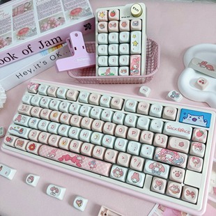 美乐蒂 百变小樱chiikawa丘比特主题键帽MOA高度114键