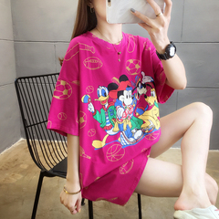 實拍純棉白色短袖t恤女士大碼女裝夏季韓版寬鬆日韓版網紅同款