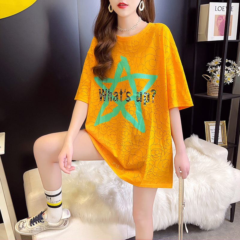 Real shot short sleeve T-shirt women's summer 2021 new Korean Middle School Students' top large women's net red