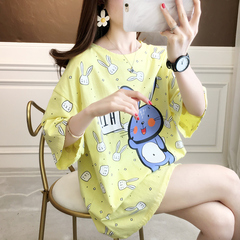 Real shot cotton net red short sleeve T-shirt women's summer 2021 new Korean Middle School Students' top large women's wear