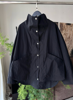 25秋冬新款设计师款定制简约随性舒适女士风衣夹克外套