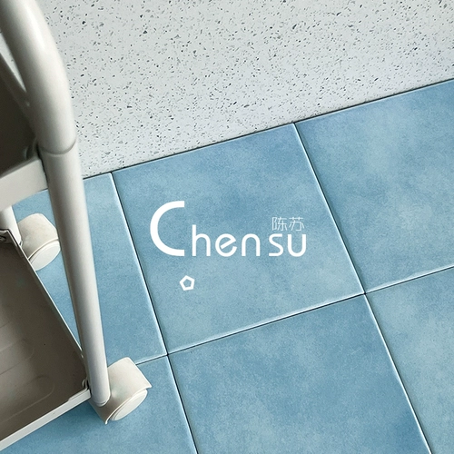 Chen Su Retro Marine Blue Toigle Toigle Simple Antique Plain Gradient Color -изменяющаяся не -скользящая плитка 200x200
