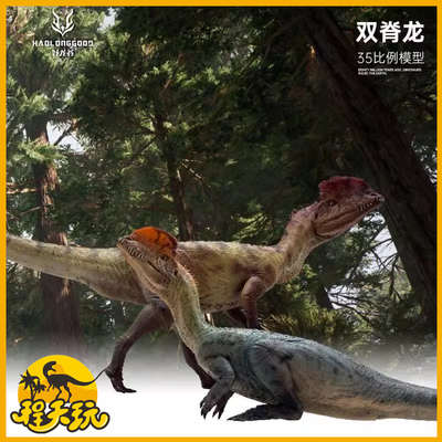 好龙谷双脊龙冠龙侏罗纪恐龙棘龙