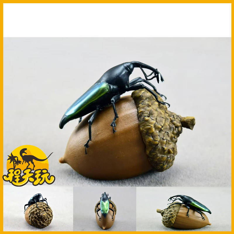 涅槃模型马来金属绿象甲甲虫模型冰箱贴仿真虫子车摆件树脂小手办