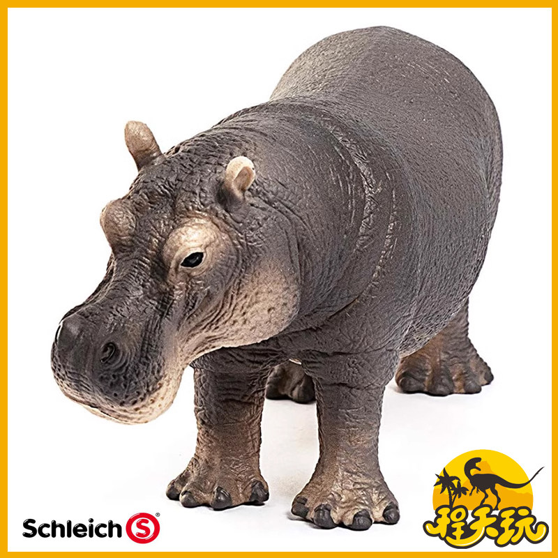 德国思乐Schleich河马14814仿真非洲野生动物模型儿童玩具手办PVC