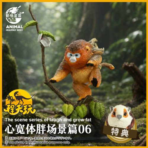 动物星云心宽体胖场景篇第6弹金丝猴加红角鸮GK 手办雕预购送特典
