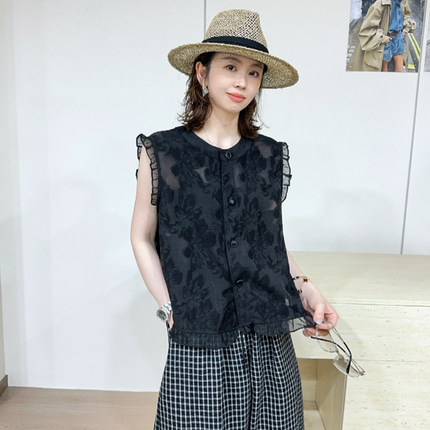 复古提花A字飞飞袖衬衫女欧洲站2026夏季新款欧货女装娃娃小衫潮