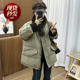 狐狸毛领派克羽绒服女欧洲站2025冬装 面包服潮 中长款 新款 欧货女装