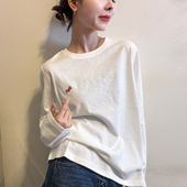 打底衫 小马刺绣休闲大版 潮 欧货女装 长袖 T恤女欧洲站2026春装 新款