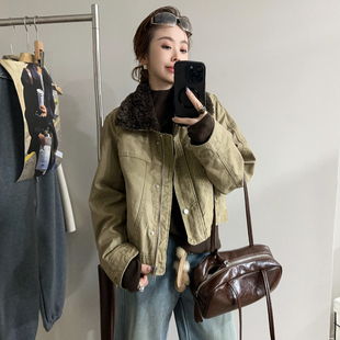 狐狸毛领派克羽绒服外套女欧洲站2025冬装新款欧货女装短款上衣潮