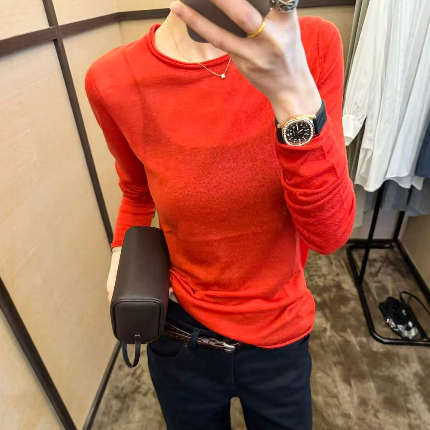 糖果色卷边羊毛针织衫女欧洲站2026早秋新款欧货女装时尚打底衫潮