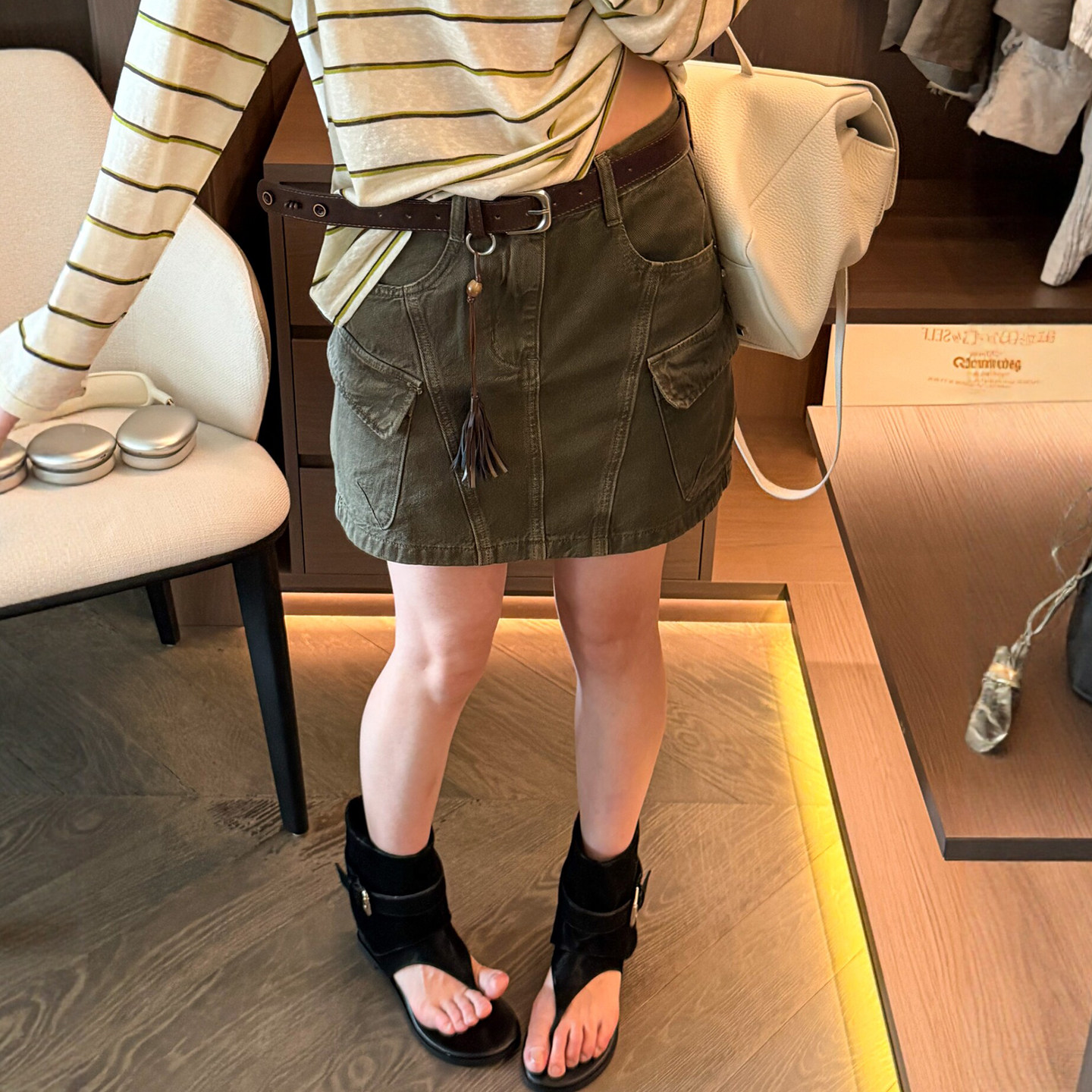 复古做旧工装牛仔半身裙女欧洲站2026夏季新款欧货女装A字短裙潮