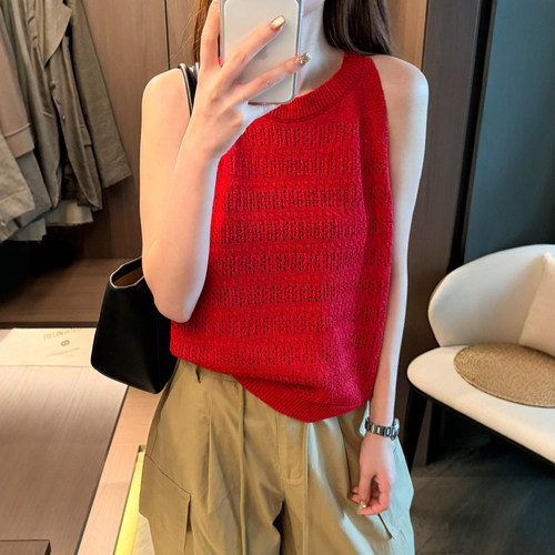 和纸纱莱赛尔冰丝针织衫女欧洲站