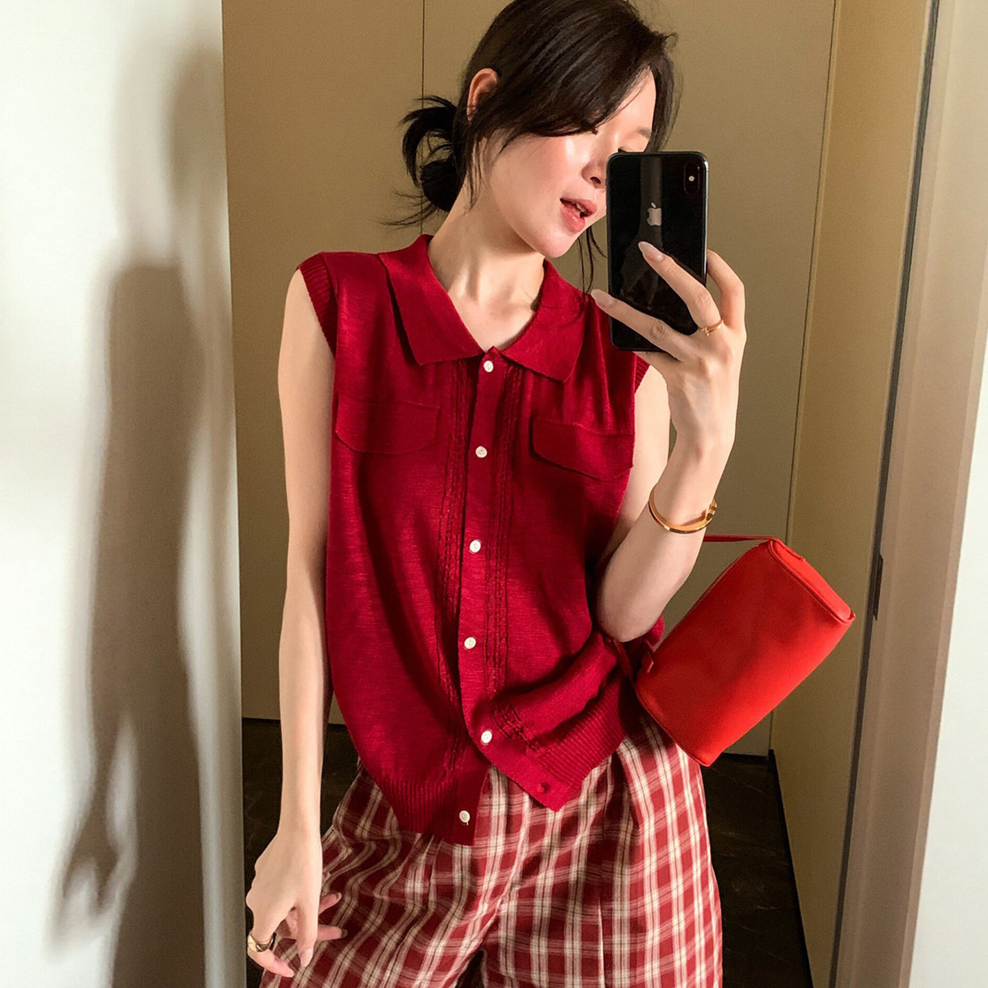 POLO领莱赛尔亚麻针织开衫女欧货