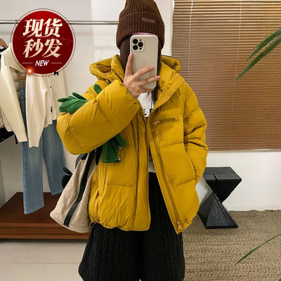 复古连帽面包羽绒服女欧洲站外套