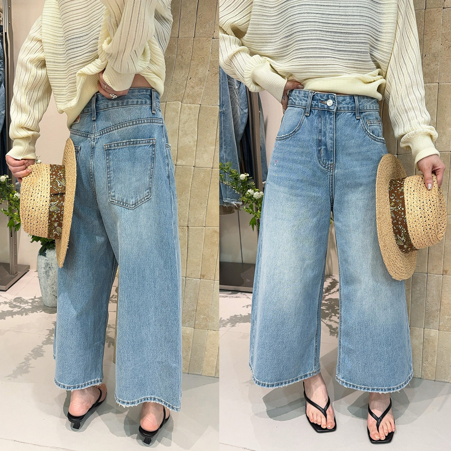 复古做旧九分阔腿牛仔裤女欧洲站2026春装新款欧货女装直筒裤子潮