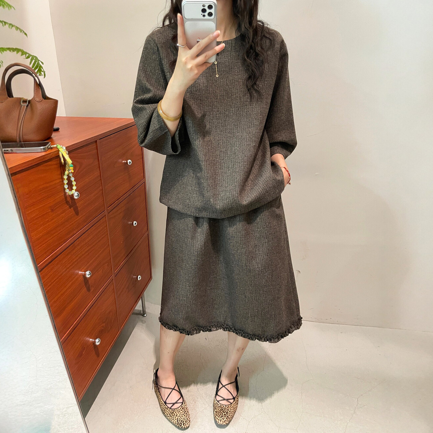 针织衫半身裙两件套装女欧洲站潮