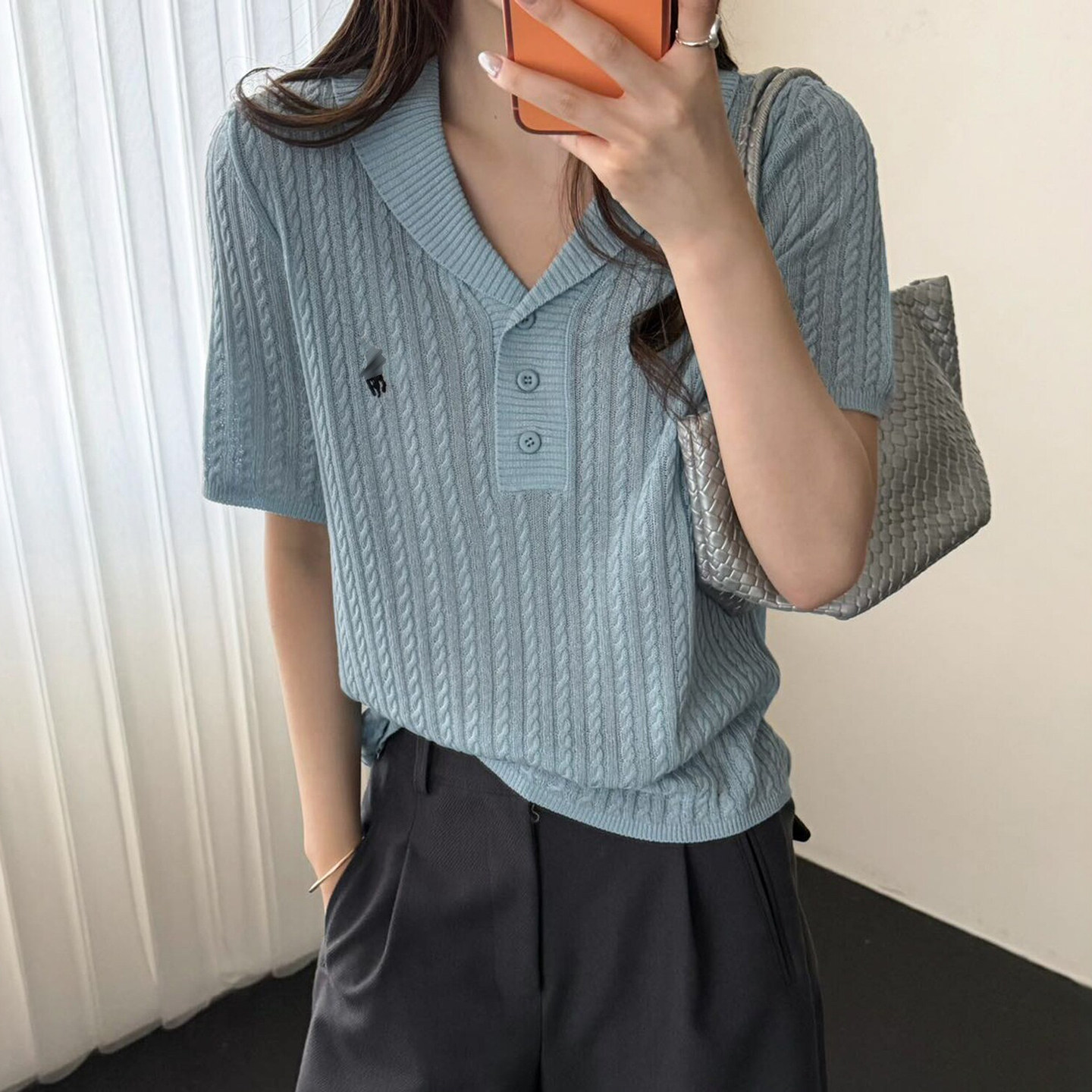 复古刺绣麻花纹亚麻针织衫女欧洲站2026春装新款欧货女装打底衫潮