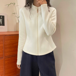 复古立领拉链卫衣开衫女欧洲站2026春装新款欧货女装时尚短外套潮