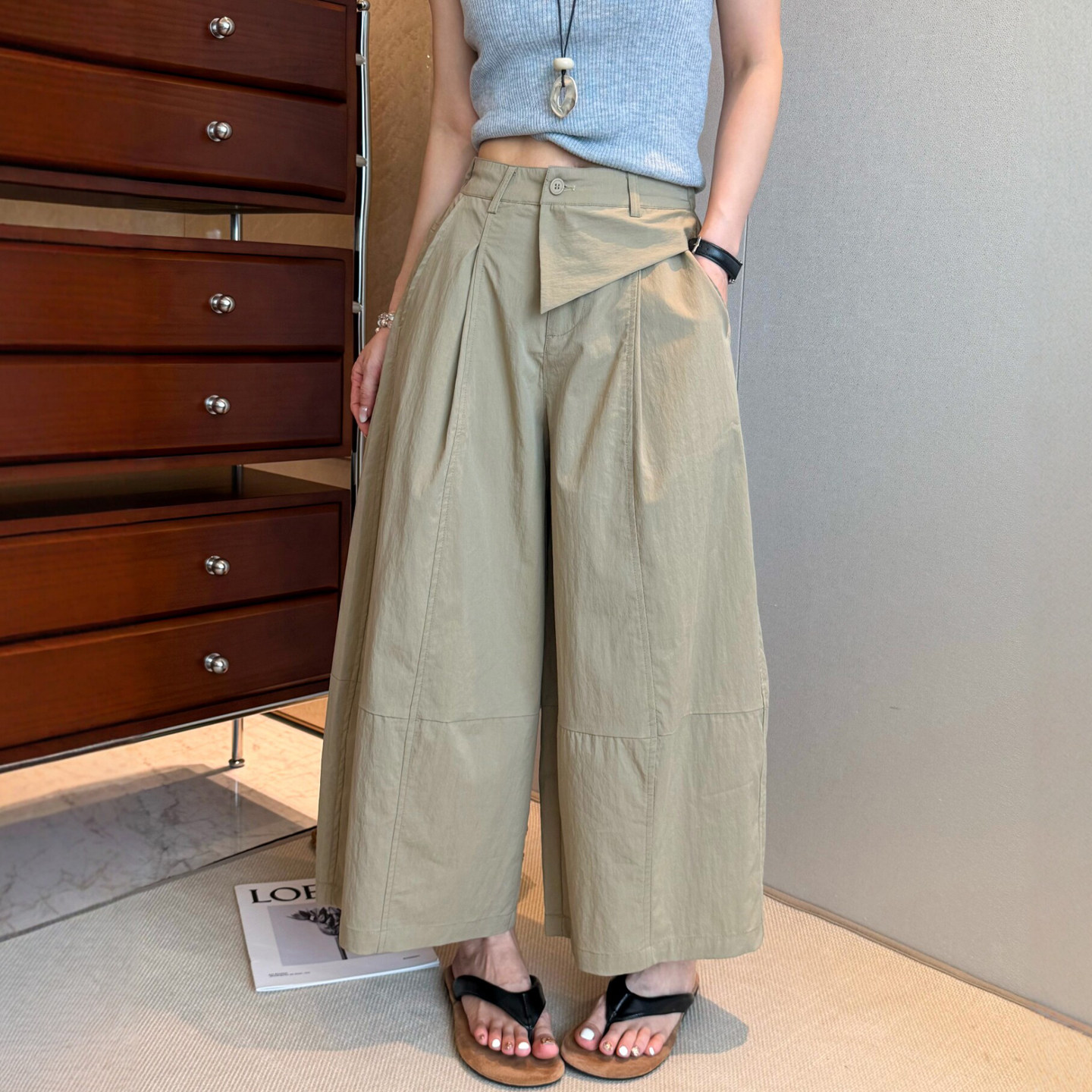 高级感九分气球西装阔腿裤女欧洲站2026夏季新款欧货女装休闲裤潮