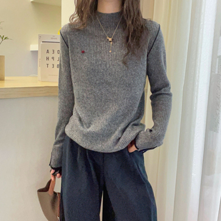 半高领山羊绒针织衫女欧洲站2025冬装新款欧货女装时尚打底毛衣潮