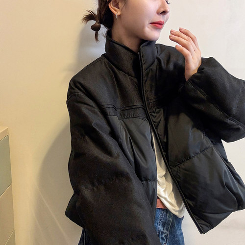 复古立领羽绒服外套女欧洲站外套