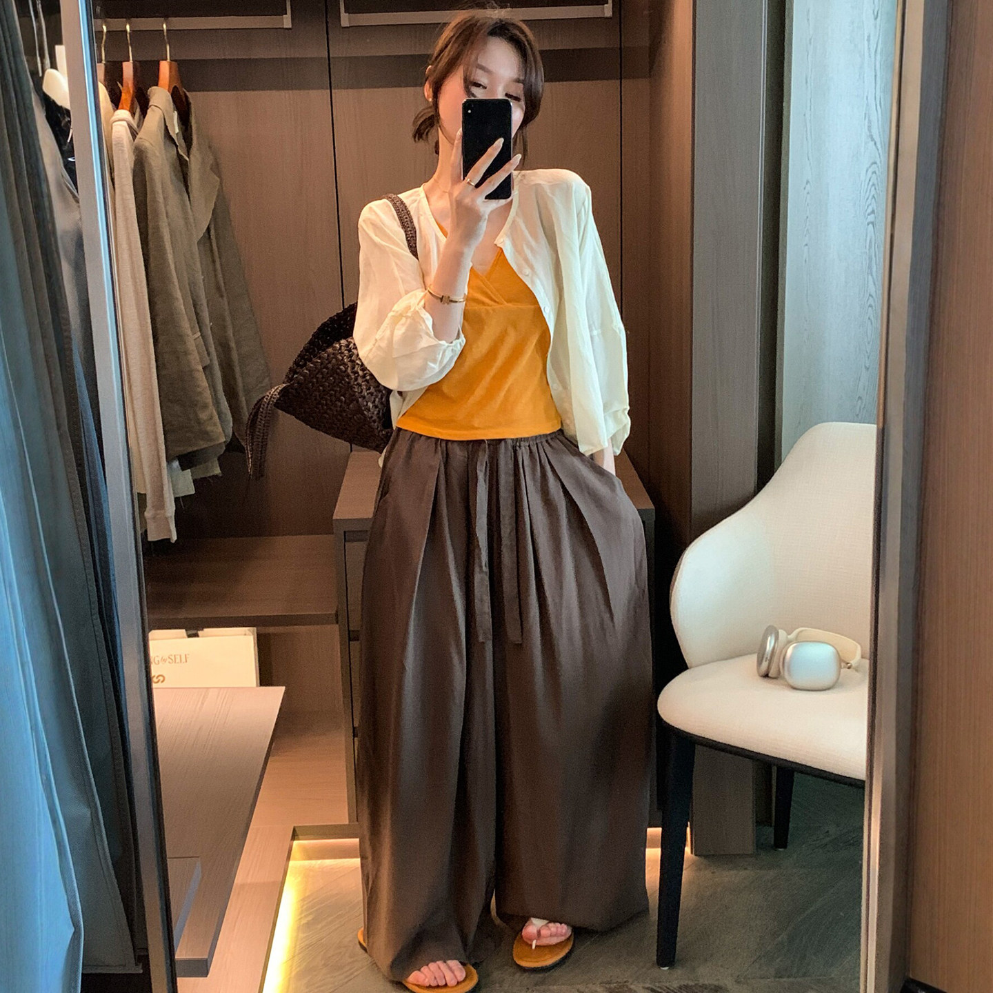 防晒衬衫外套背心阔腿裤三件套装女欧洲站2026夏季新款欧货女装潮
