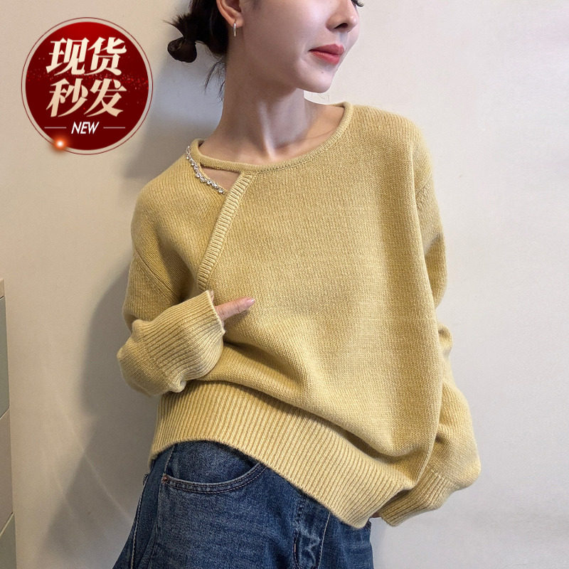 重工烫钻镂空细羊毛针织衫女欧洲站2025冬装新款欧货女装打底衫潮,女装/女士精品,毛针织衫,淘宝优惠券,粉丝福利购,淘宝优惠卷