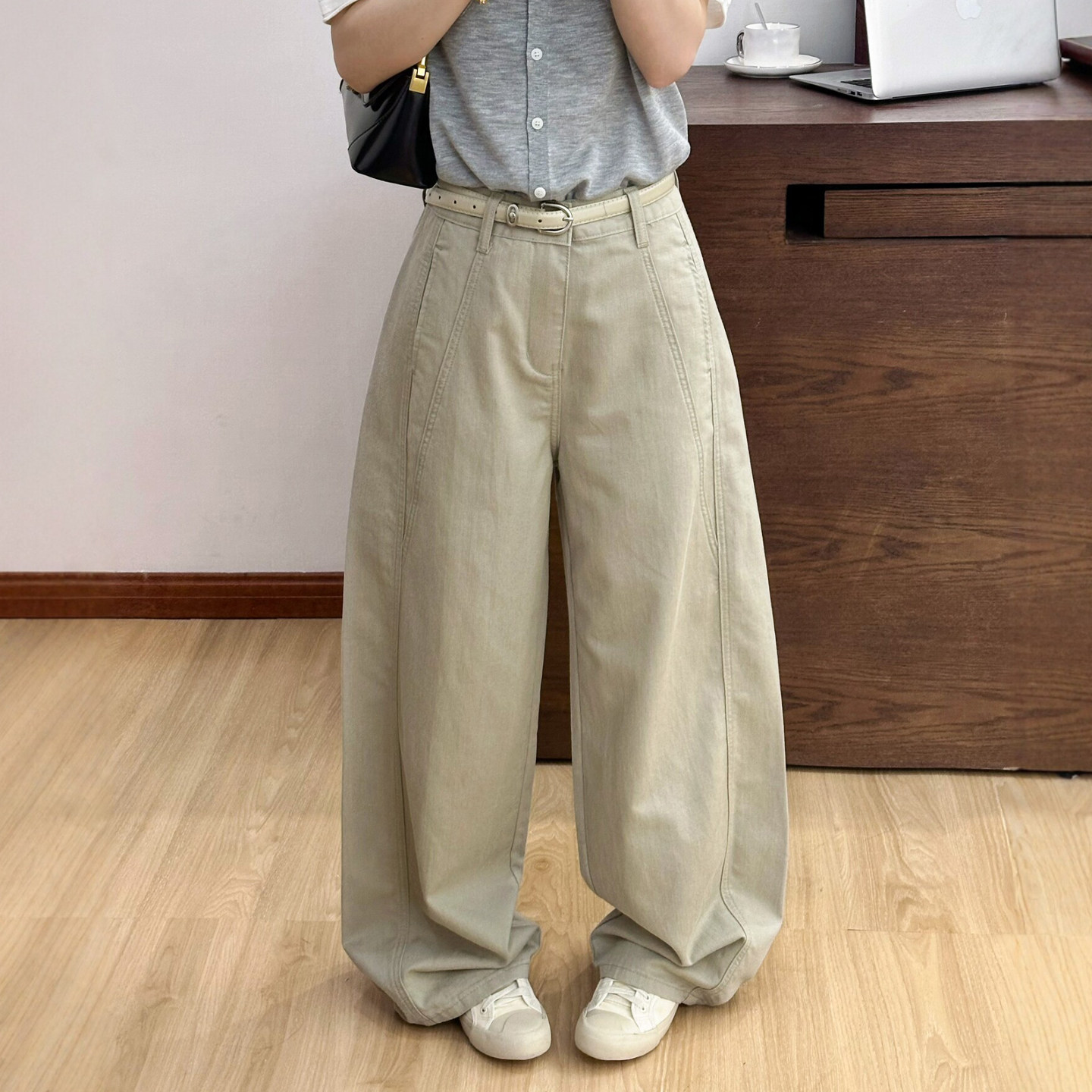 复古拖地直筒西装阔腿裤女欧洲站2026夏装新款欧货女装休闲裤子潮